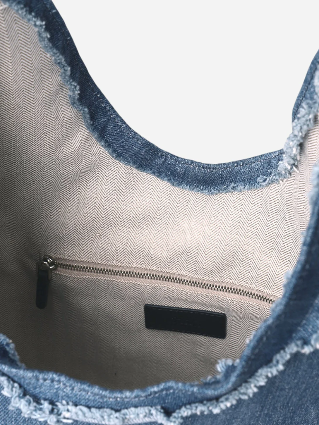 Large Teardrop Denim Hobo - Image 5