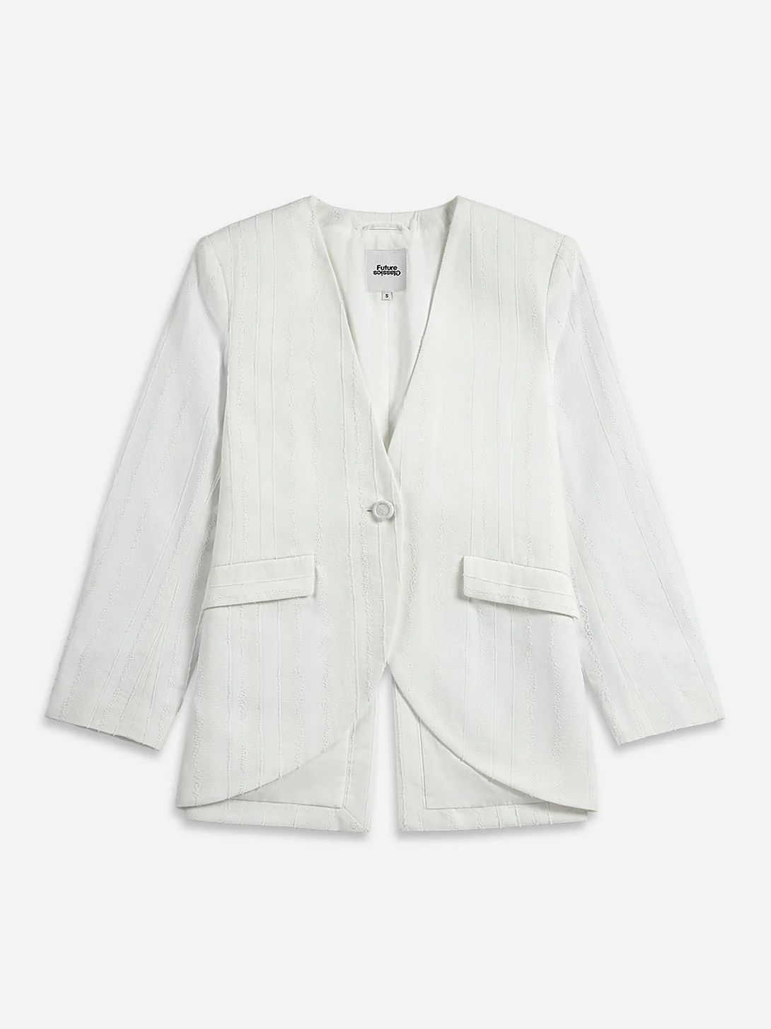 Textured Striped Blazer