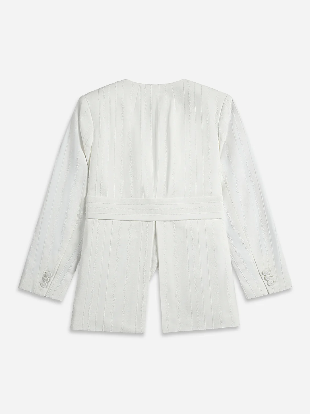 Textured Striped Blazer - Image 2
