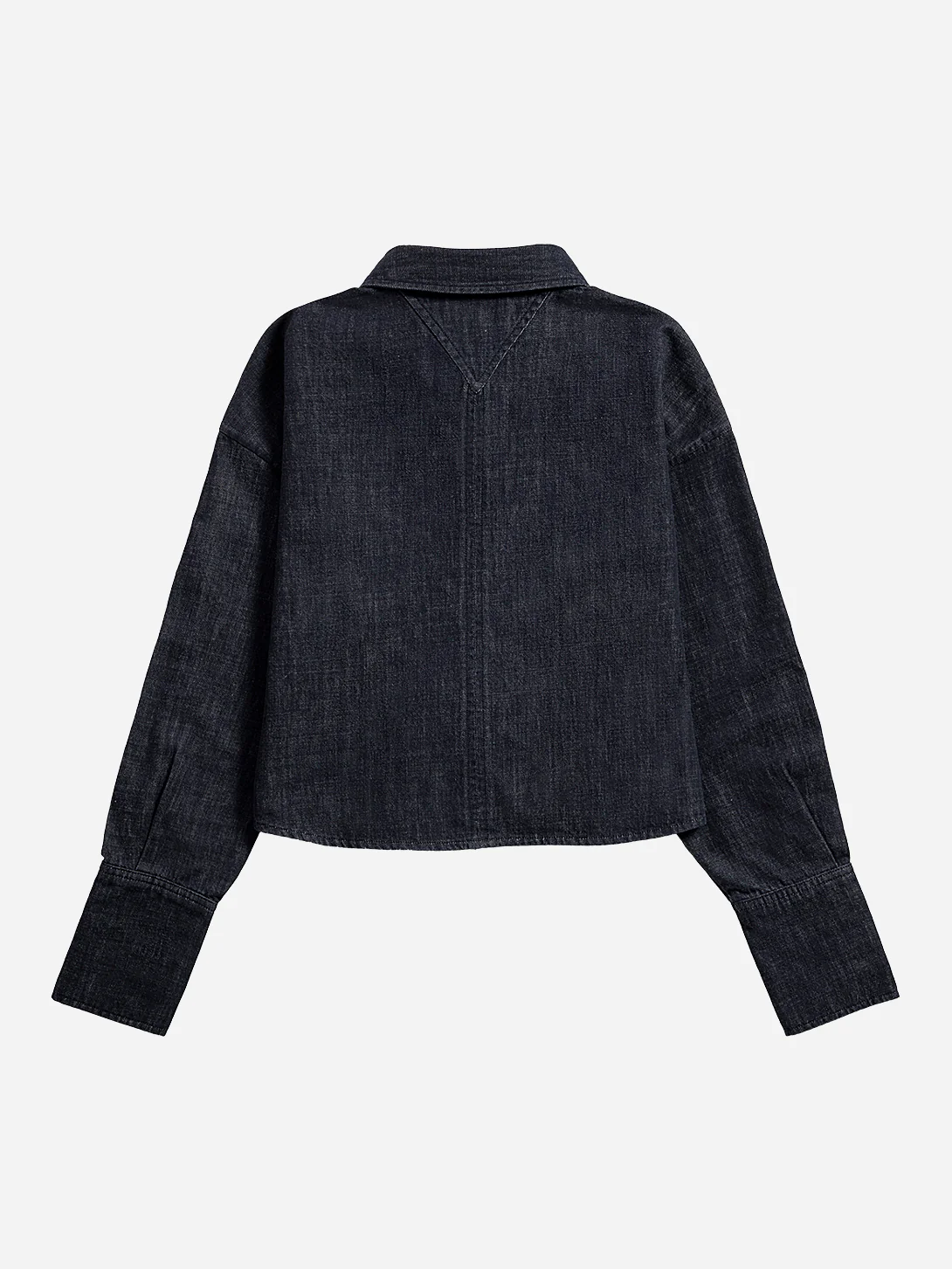 Motif Sleeve Denim Shirt - Image 5