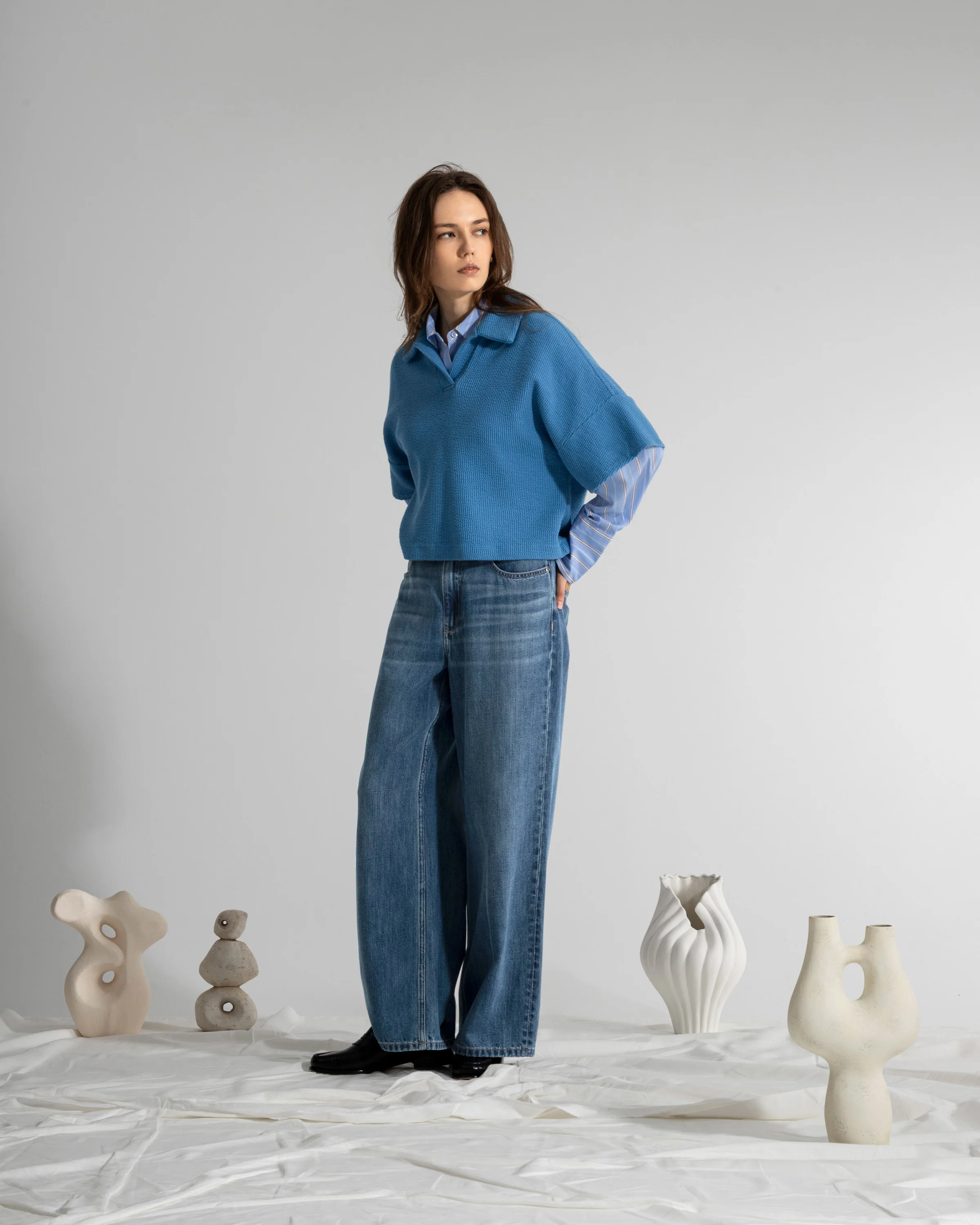Loose Fit Jeans Mid-Indigo - Image 3