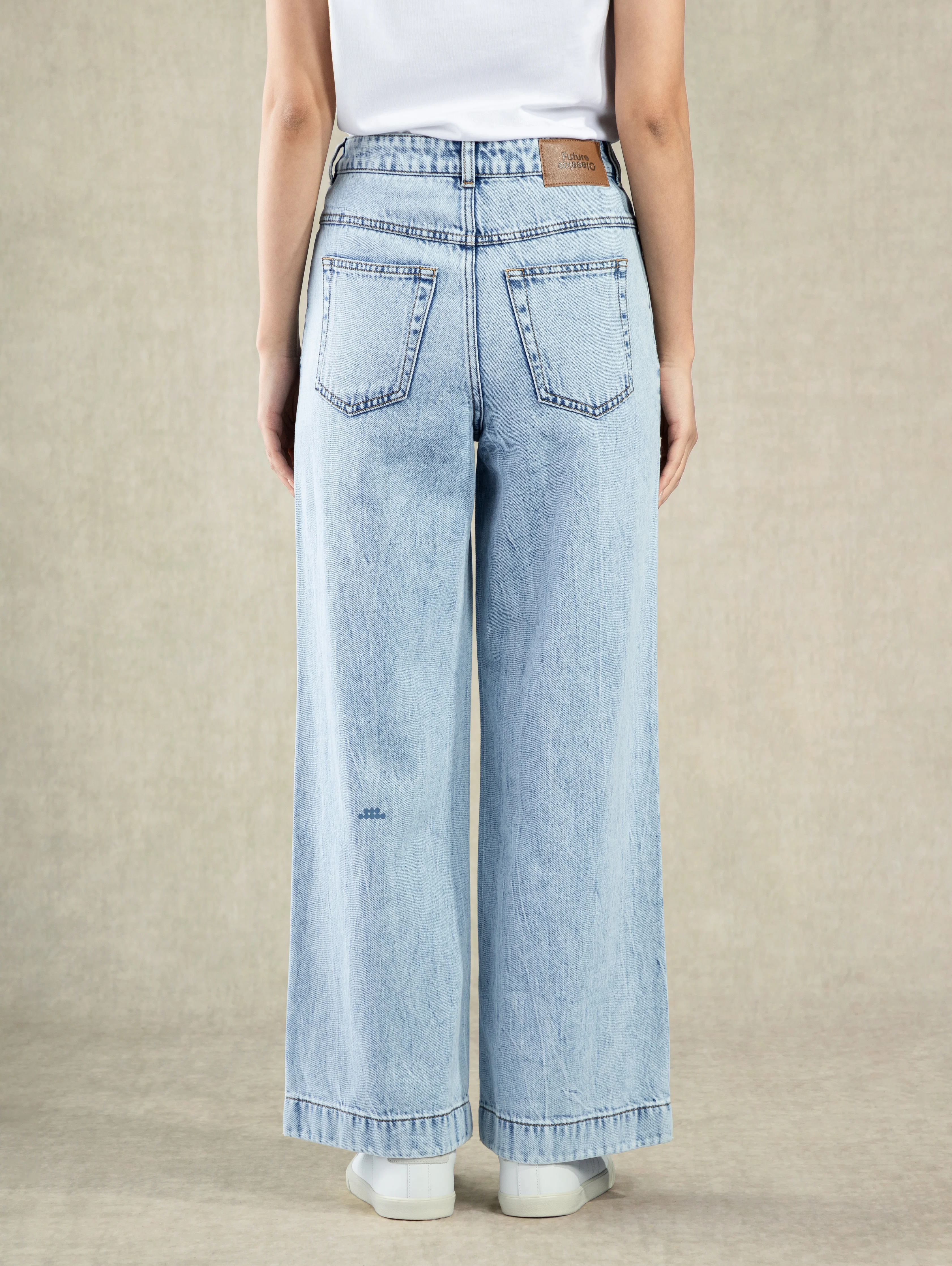 Bleached Straight Fit Jeans - Image 5