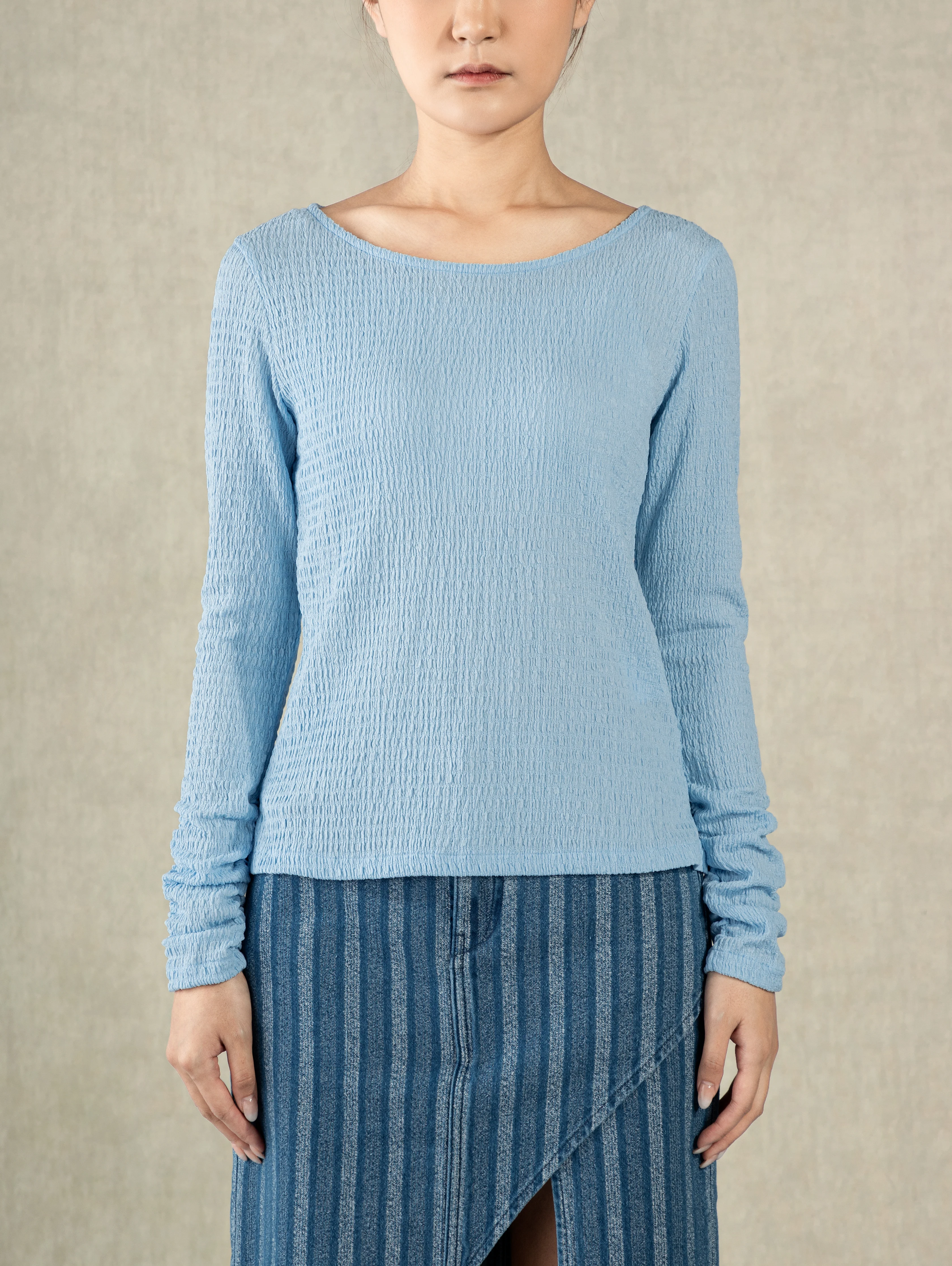 Crunched Sleeve Top - Image 8