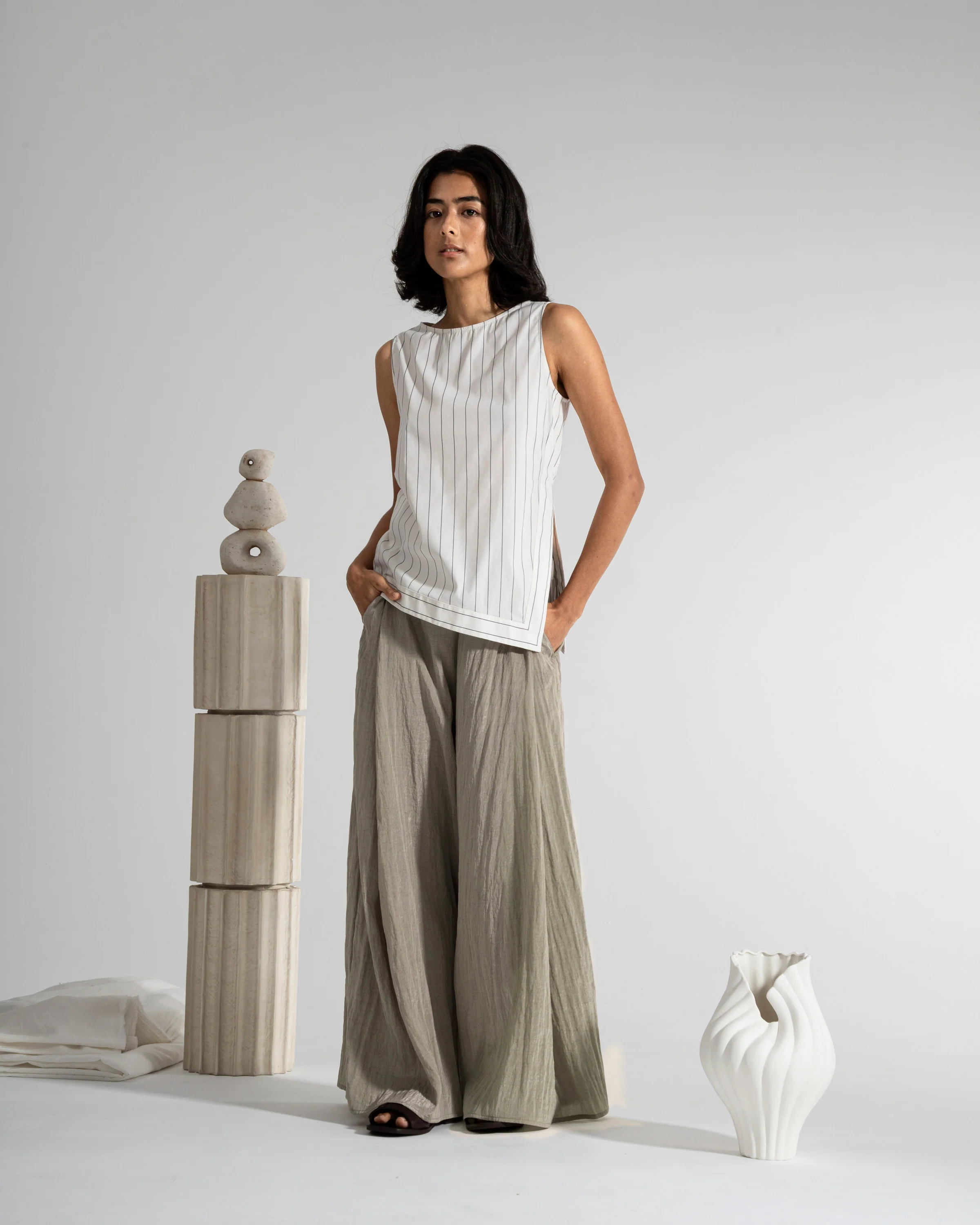 Crinkle Fluid Pants - Image 3