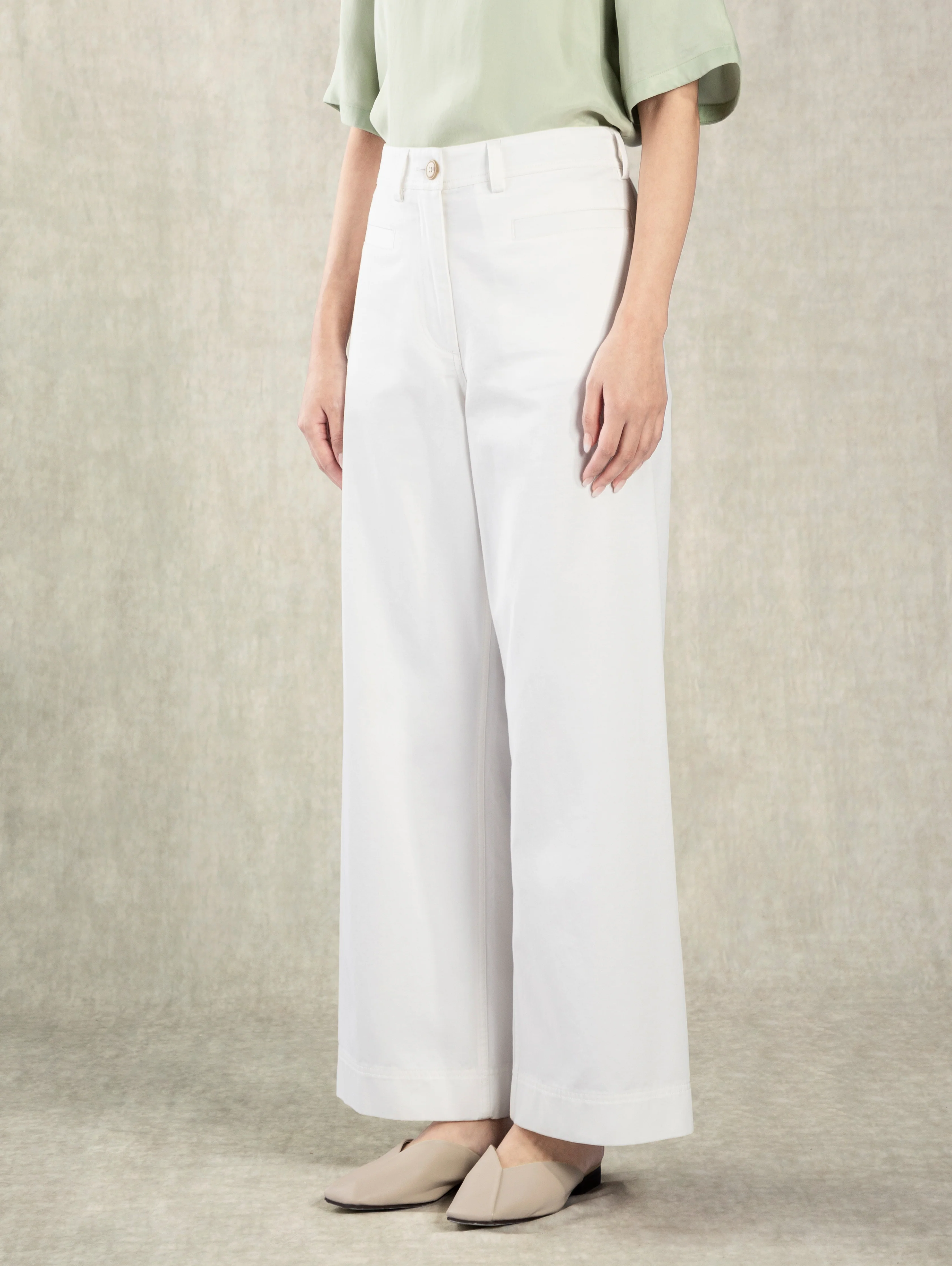 Cotton Wide Leg Pants - Image 3