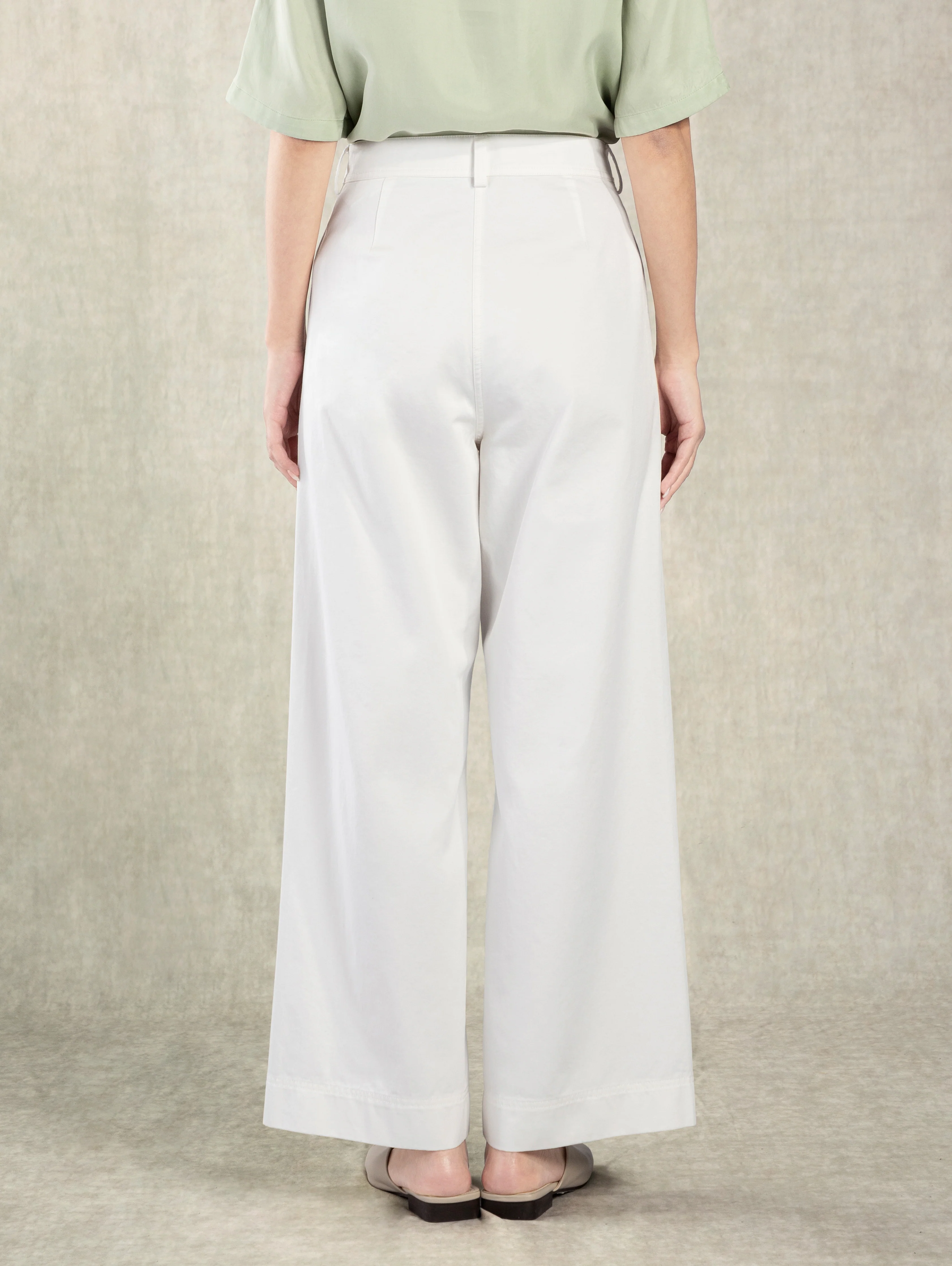 Cotton Wide Leg Pants - Image 4