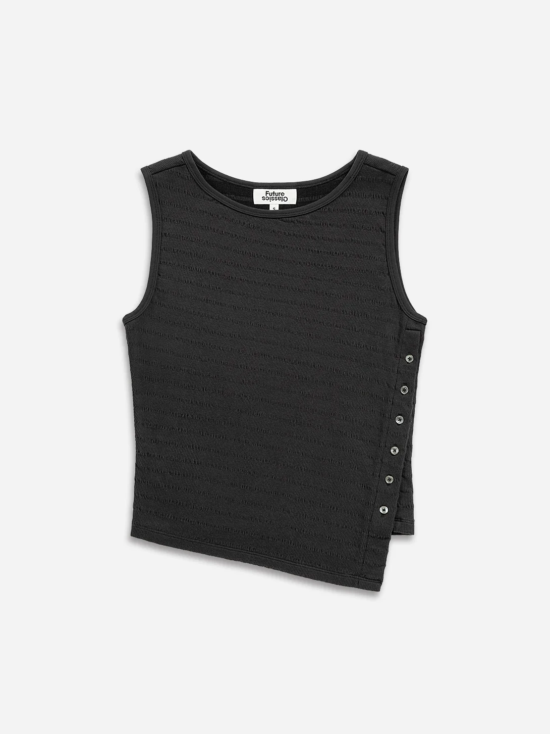 Asymmetric Hem Tank Jacquard