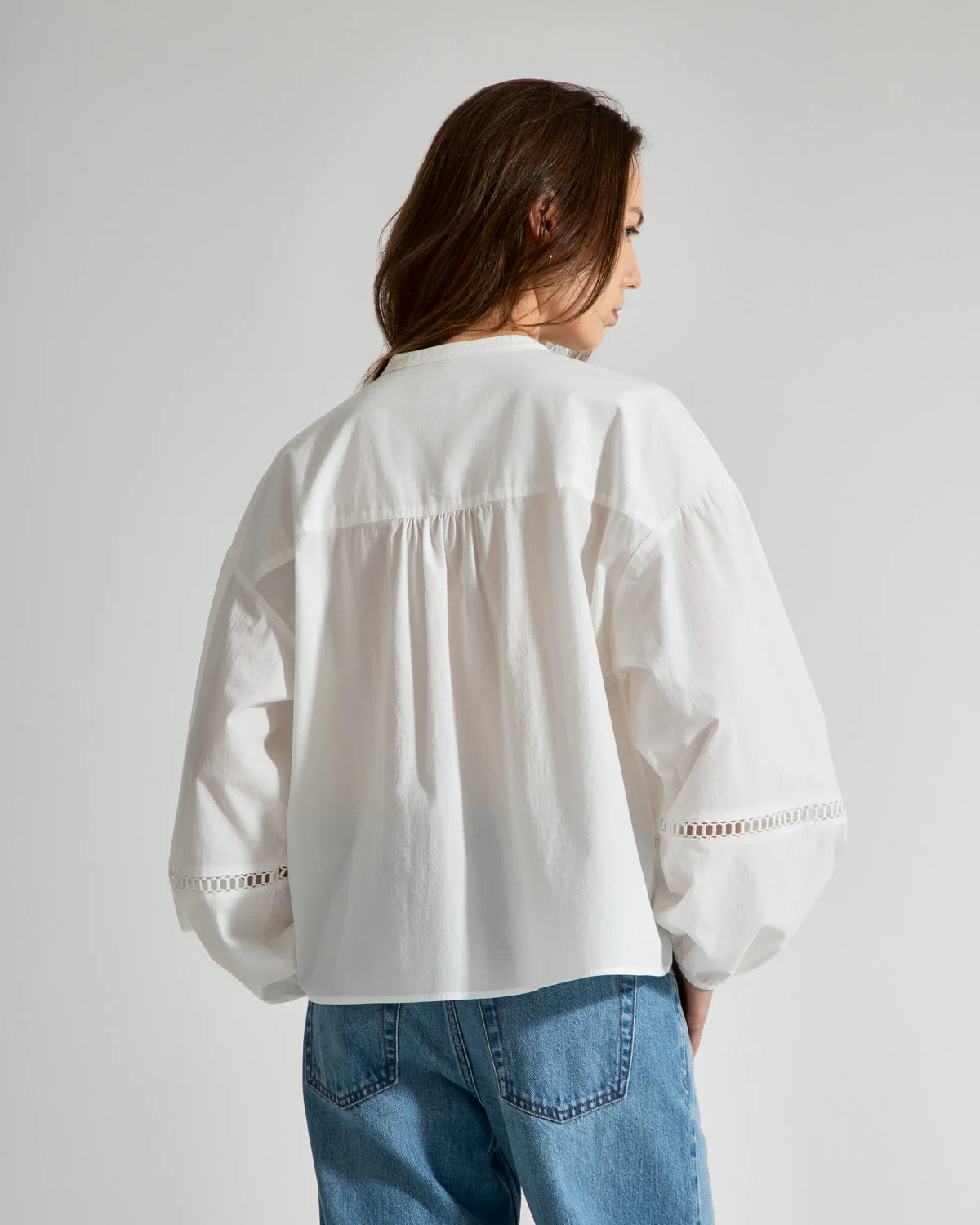 Band Collar Stencils Shirt - Image 3