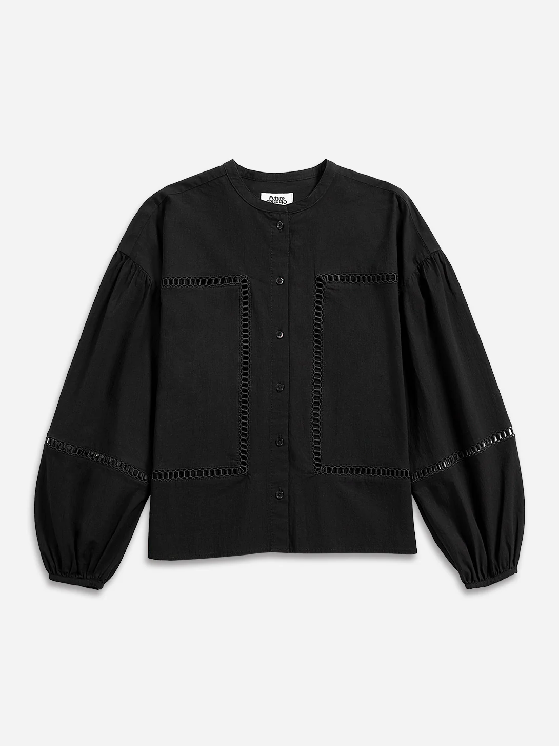 Band Collar Stencils Shirt - Image 6