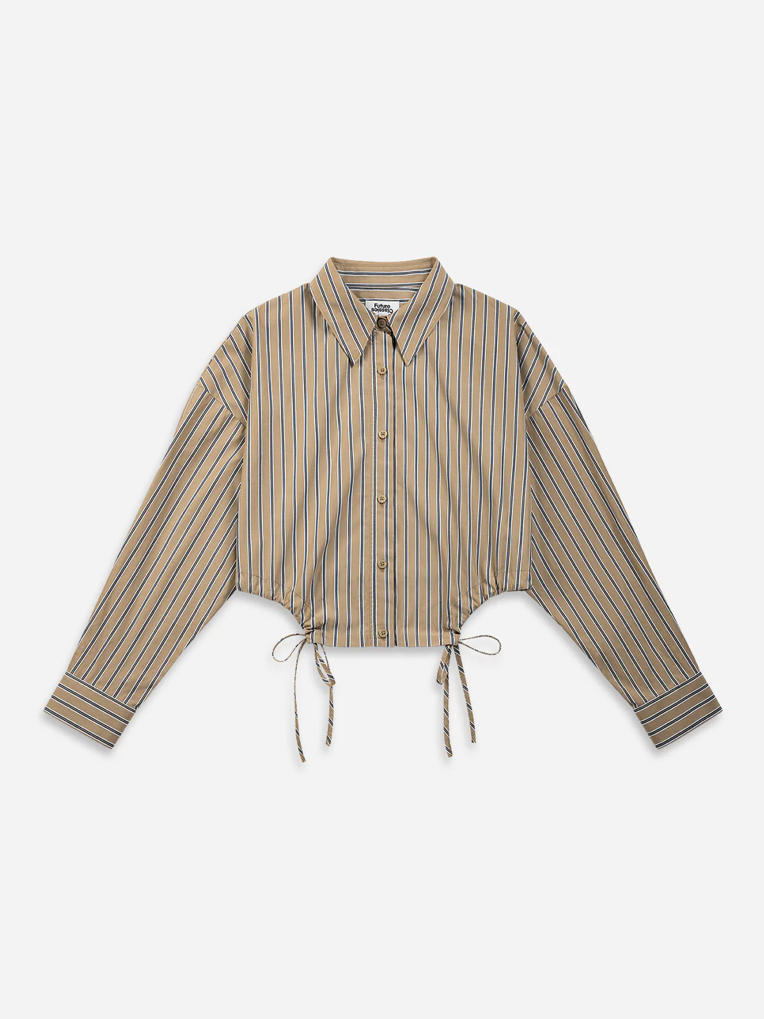 Gathered-waist Stripe Shirt - Image 3