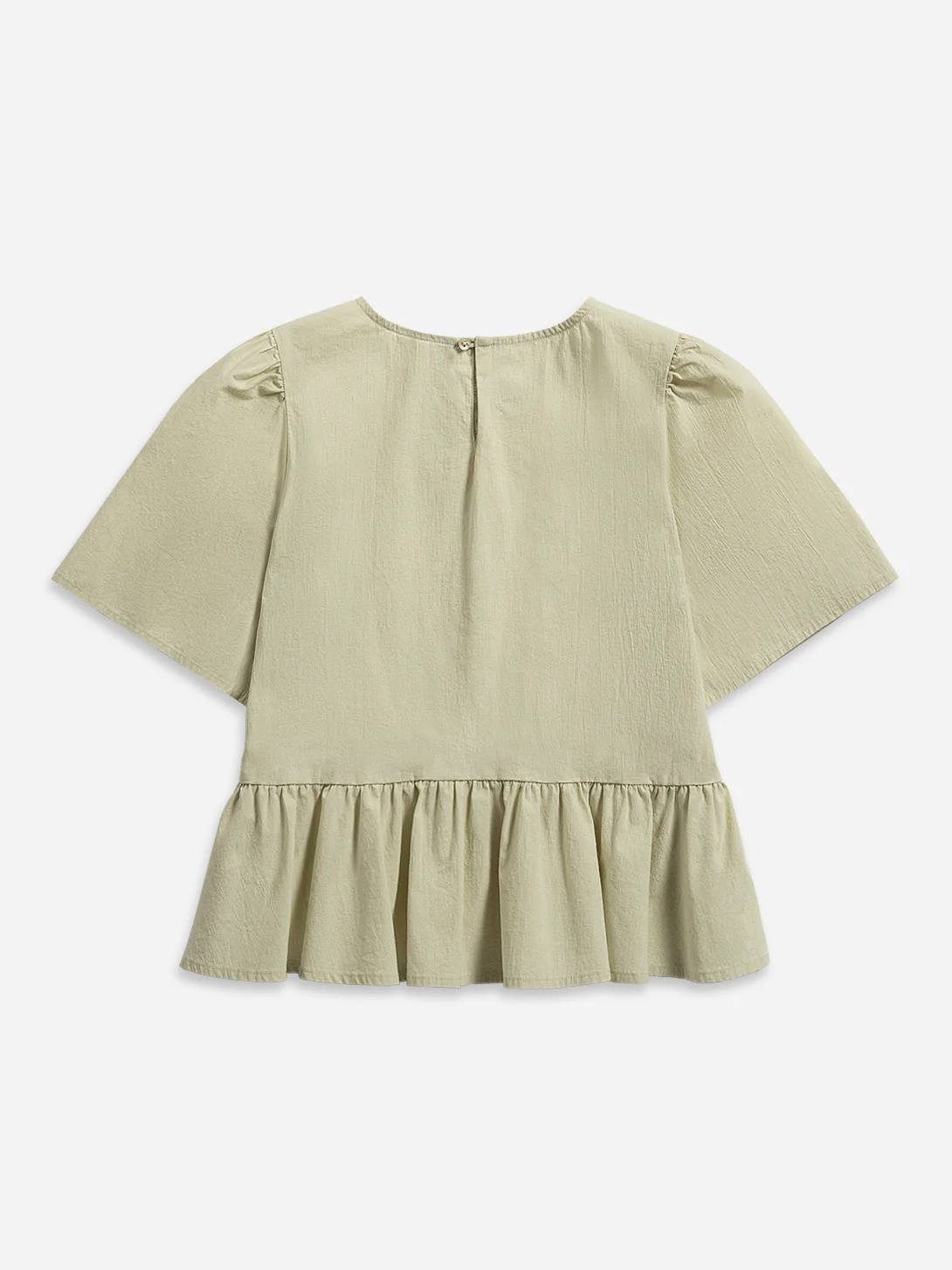 Puff Sleeves Gathered Blouse - Image 7