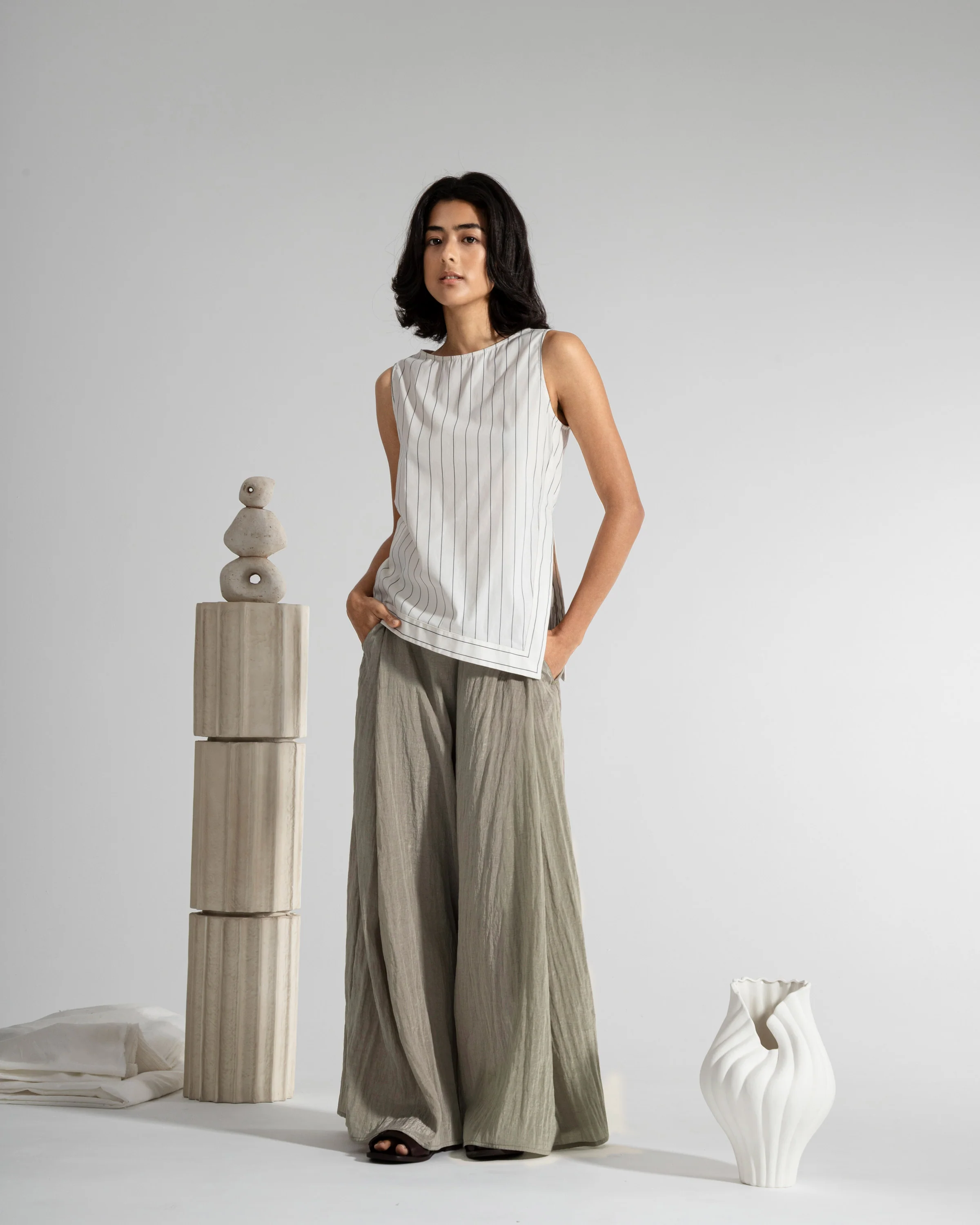 Striped Asymmetric Tank - Image 2
