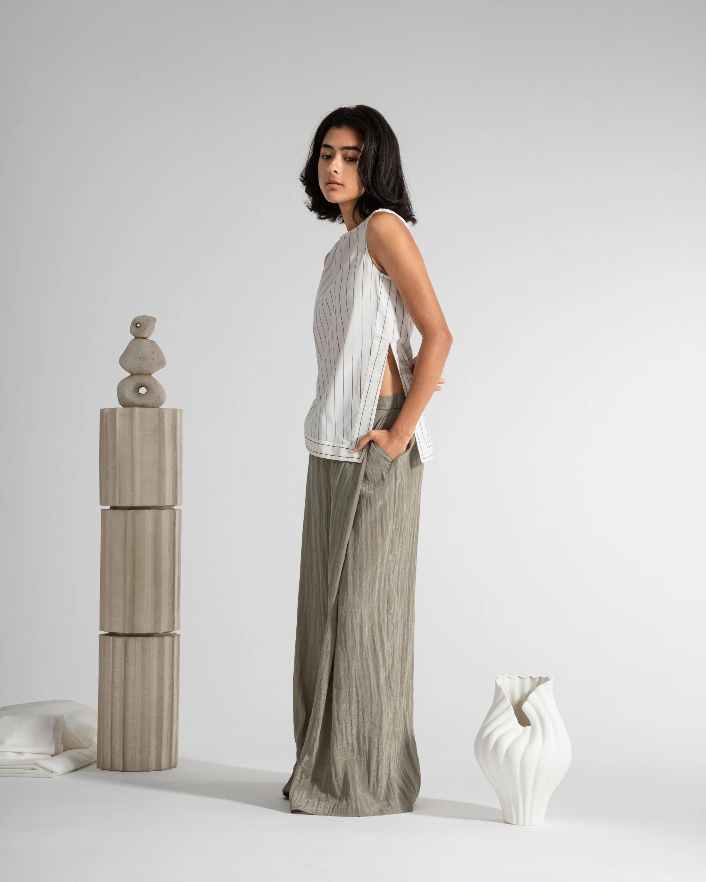 Striped Asymmetric Tank - Image 3
