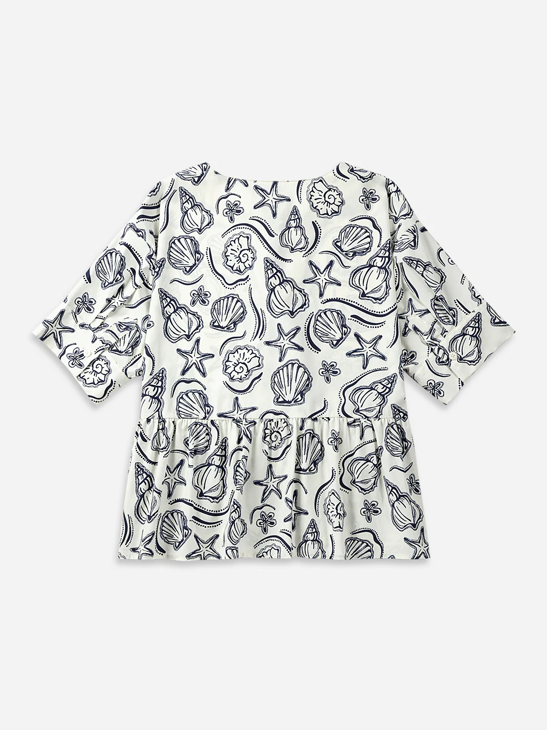 Seashell Gathered Blouse - Image 2