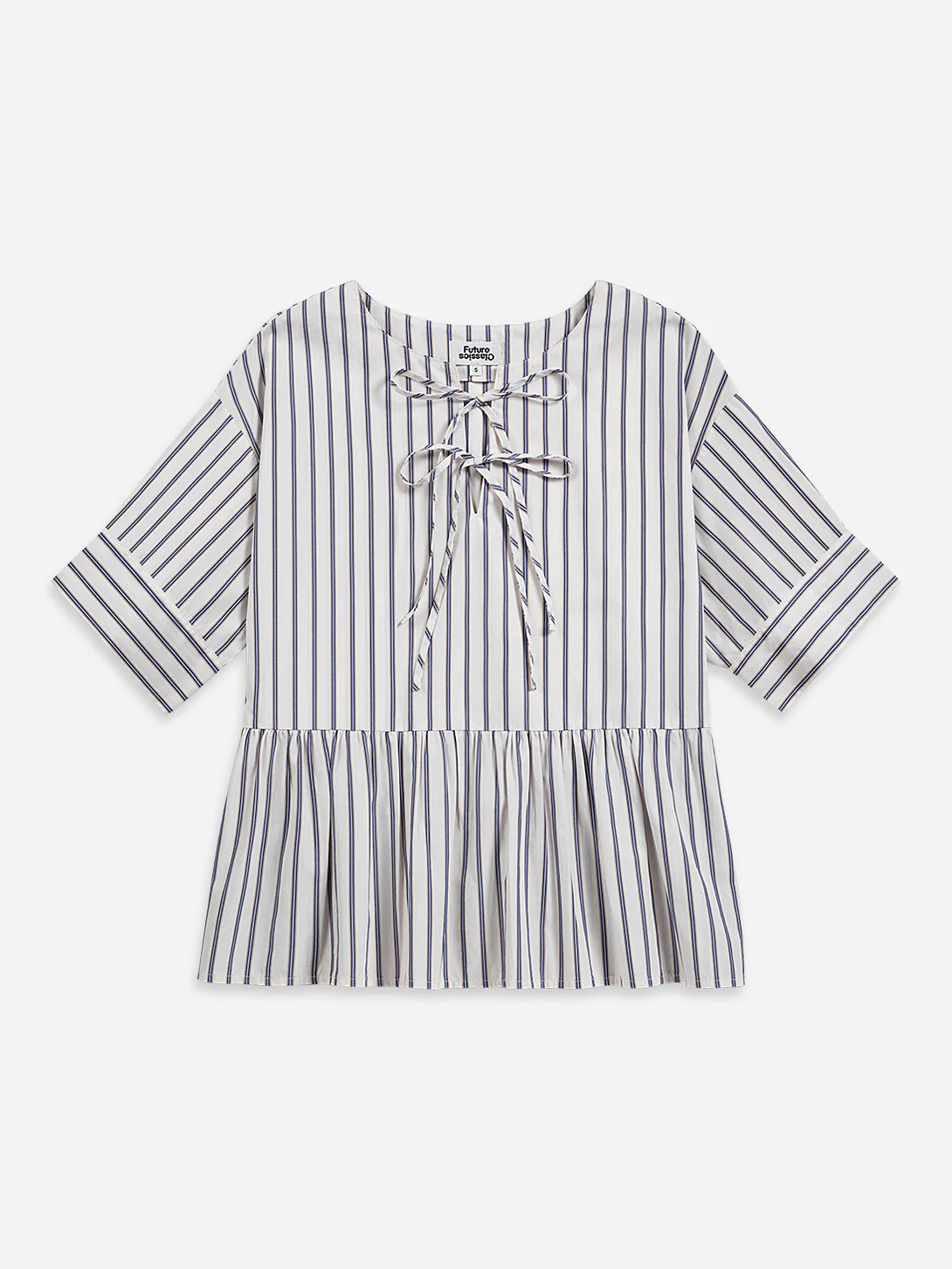Stripe Gathered Blouse