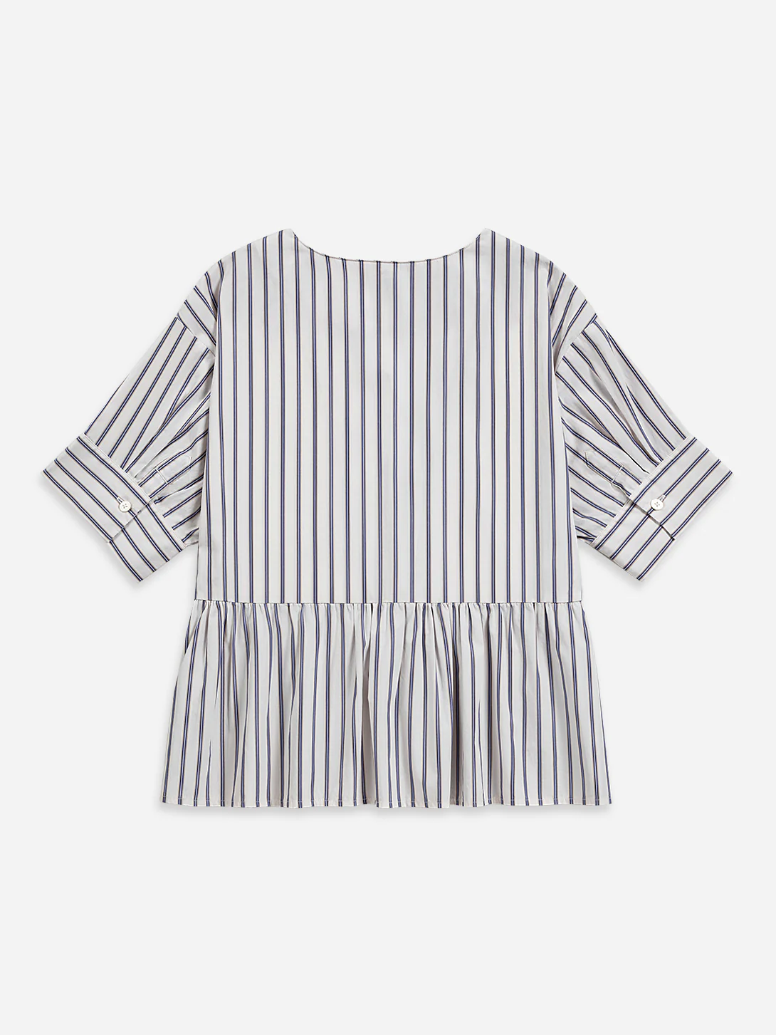 Stripe Gathered Blouse - Image 2