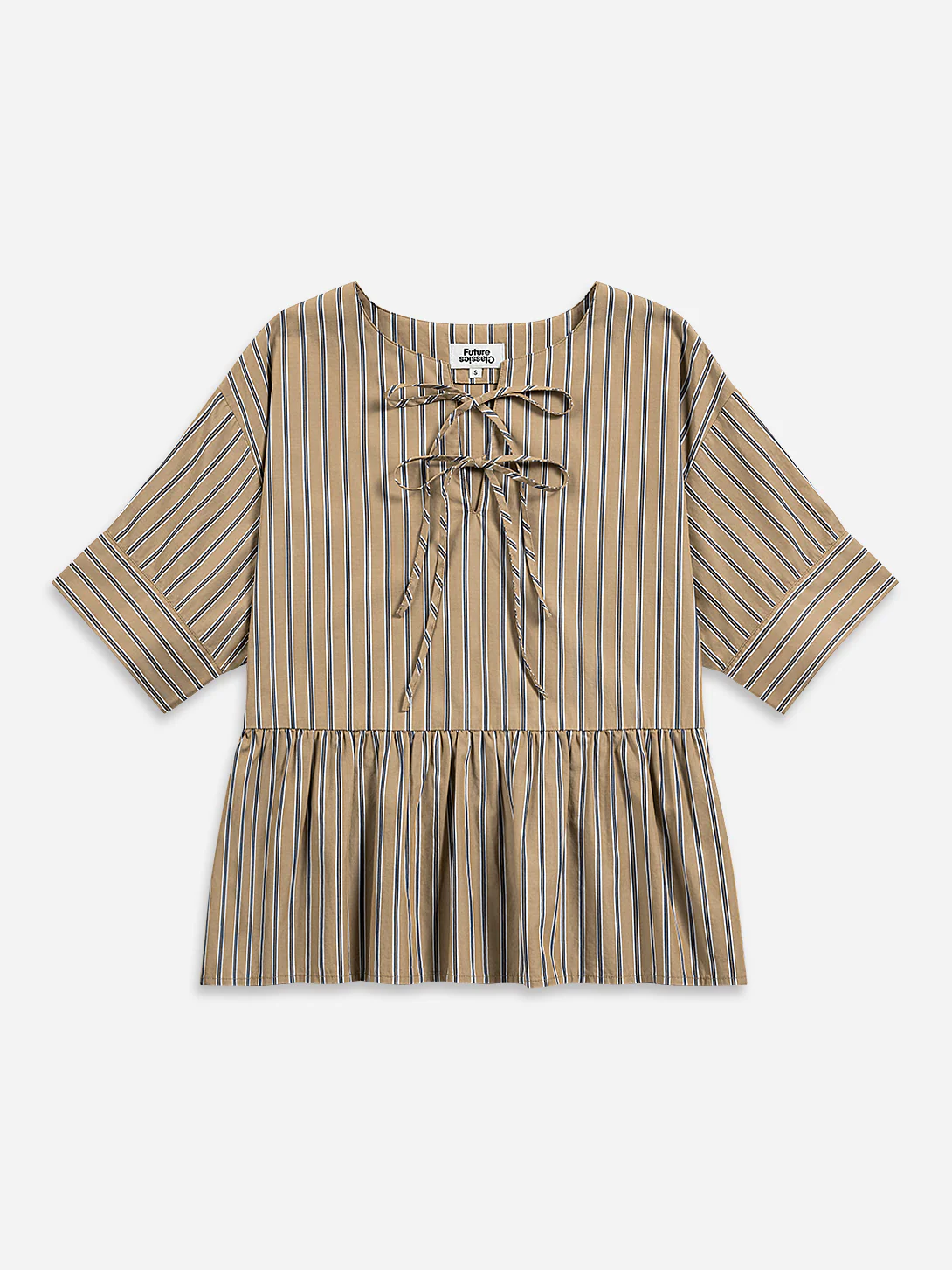 Stripe Gathered Blouse - Image 3