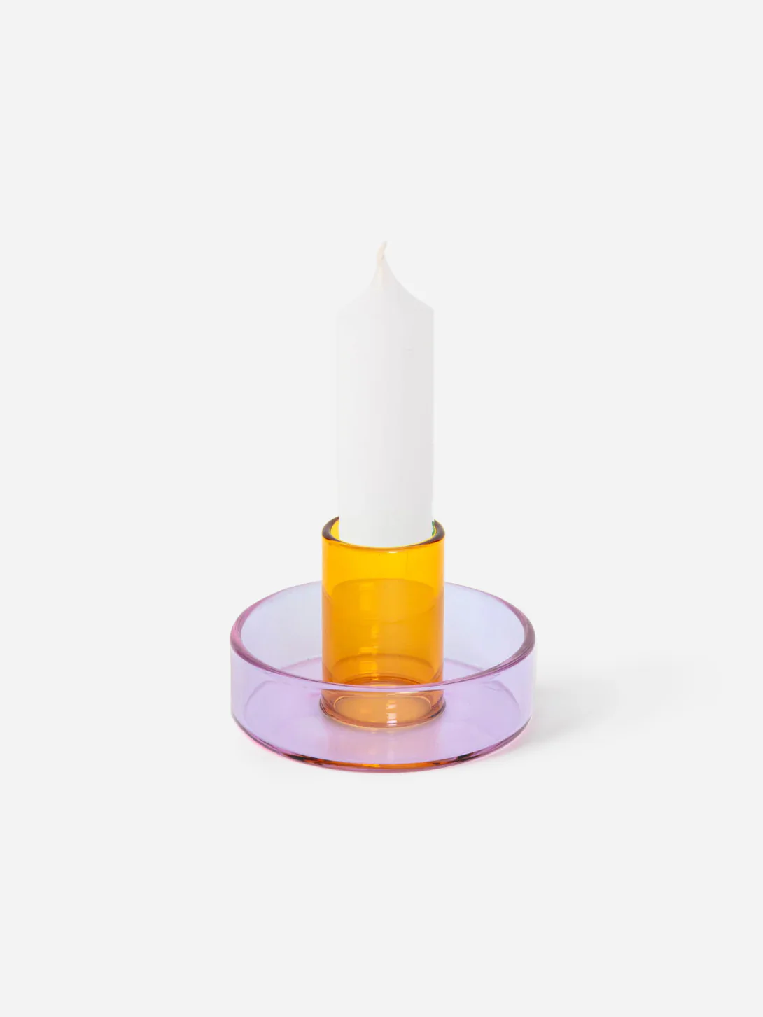 Duo Tone Glass Candle Holder
