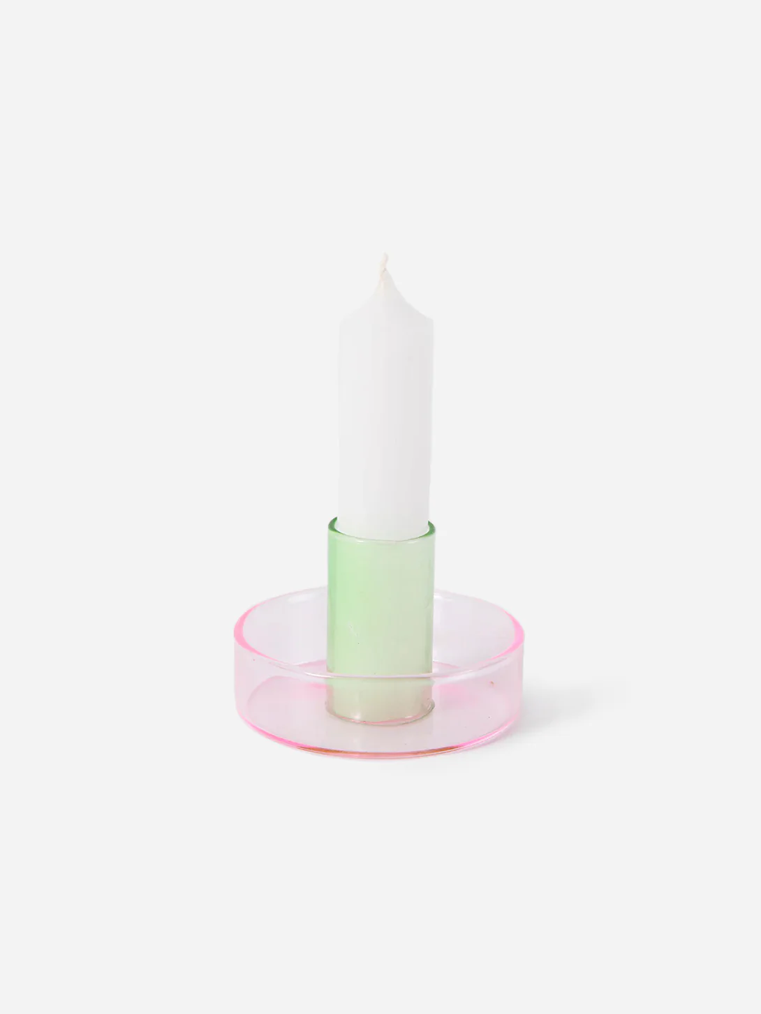 Duo Tone Glass Candle Holder - Image 2