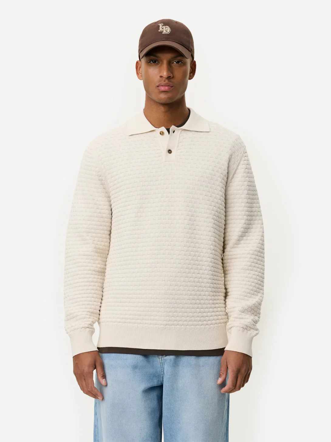 Billy Weave Knitted LS Polo - Image 5