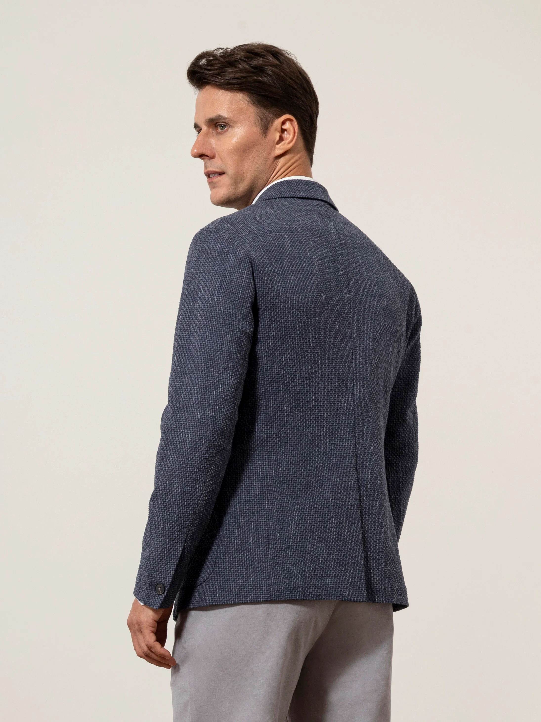 Perry Seersucker Check Blazer - Image 4