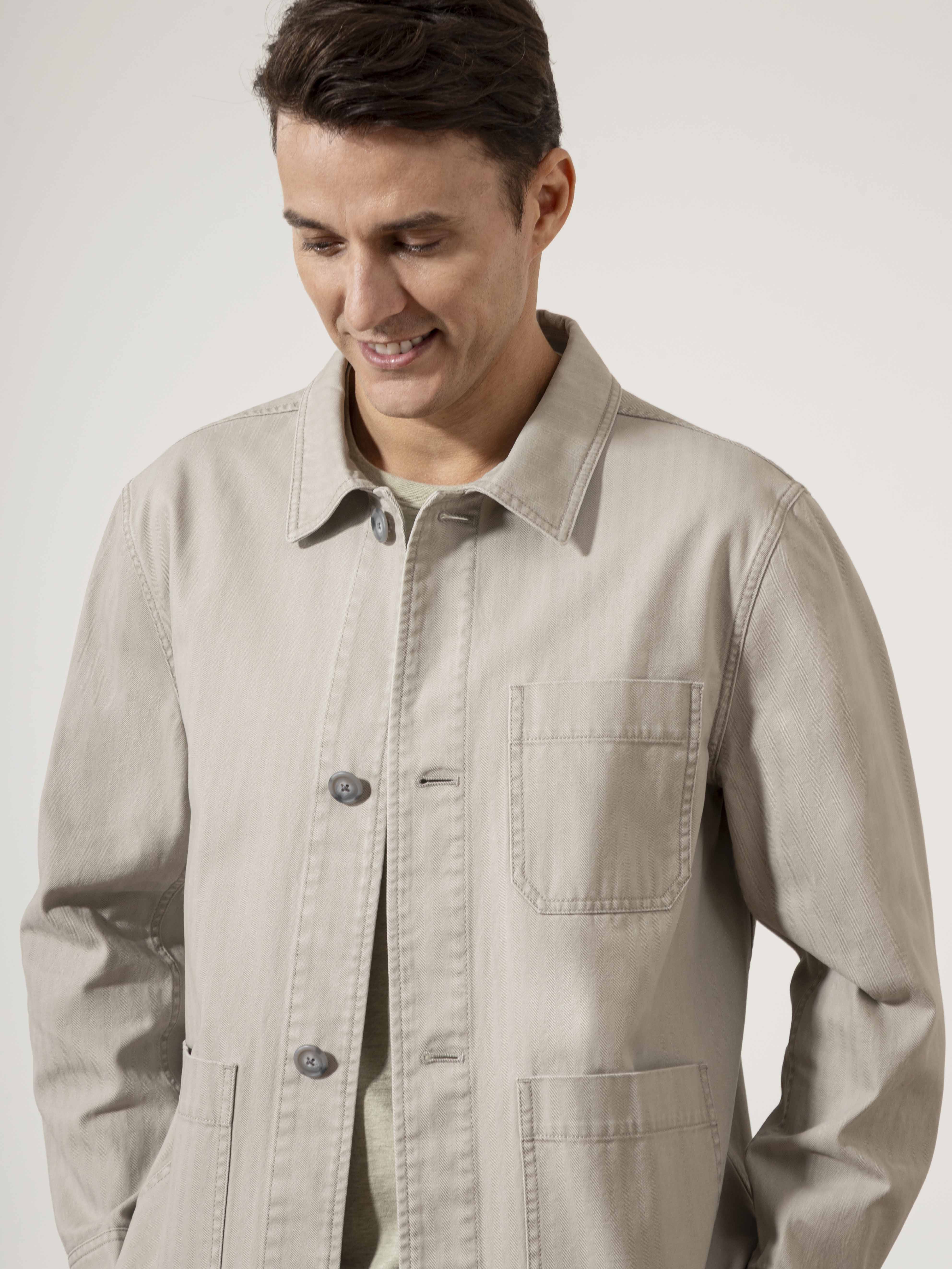 Remi Herringbone Cotton Jacket - Image 3