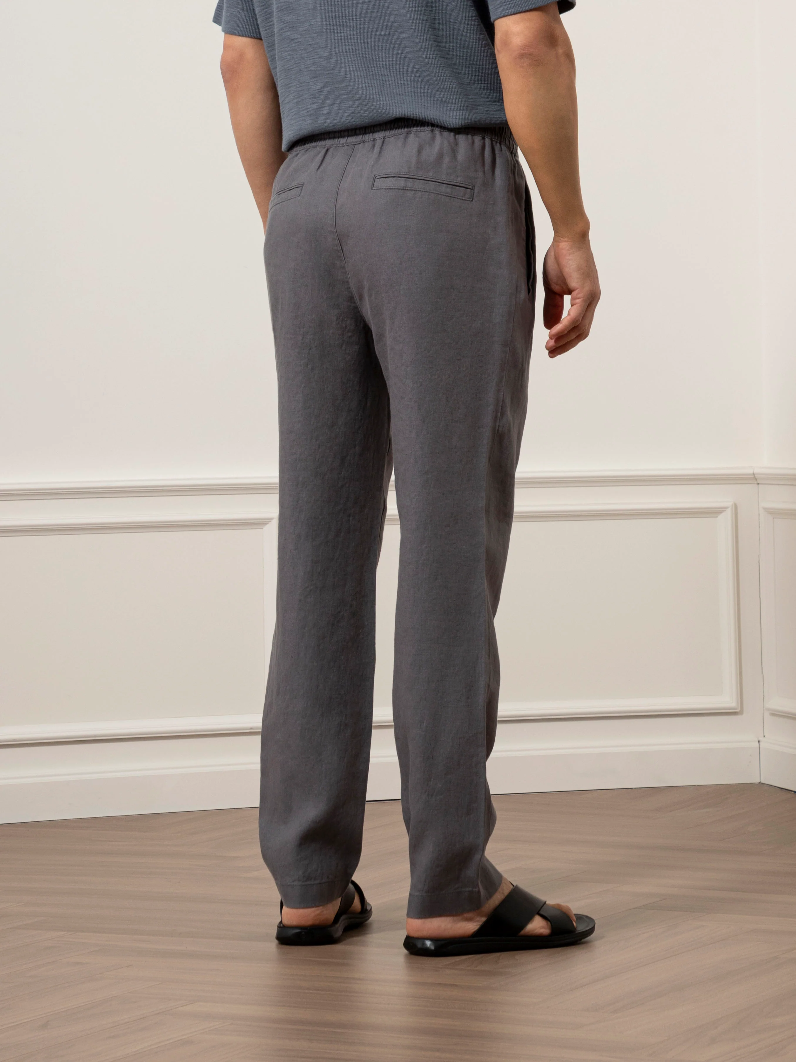 Ward Washed Linen Trousers - Image 4