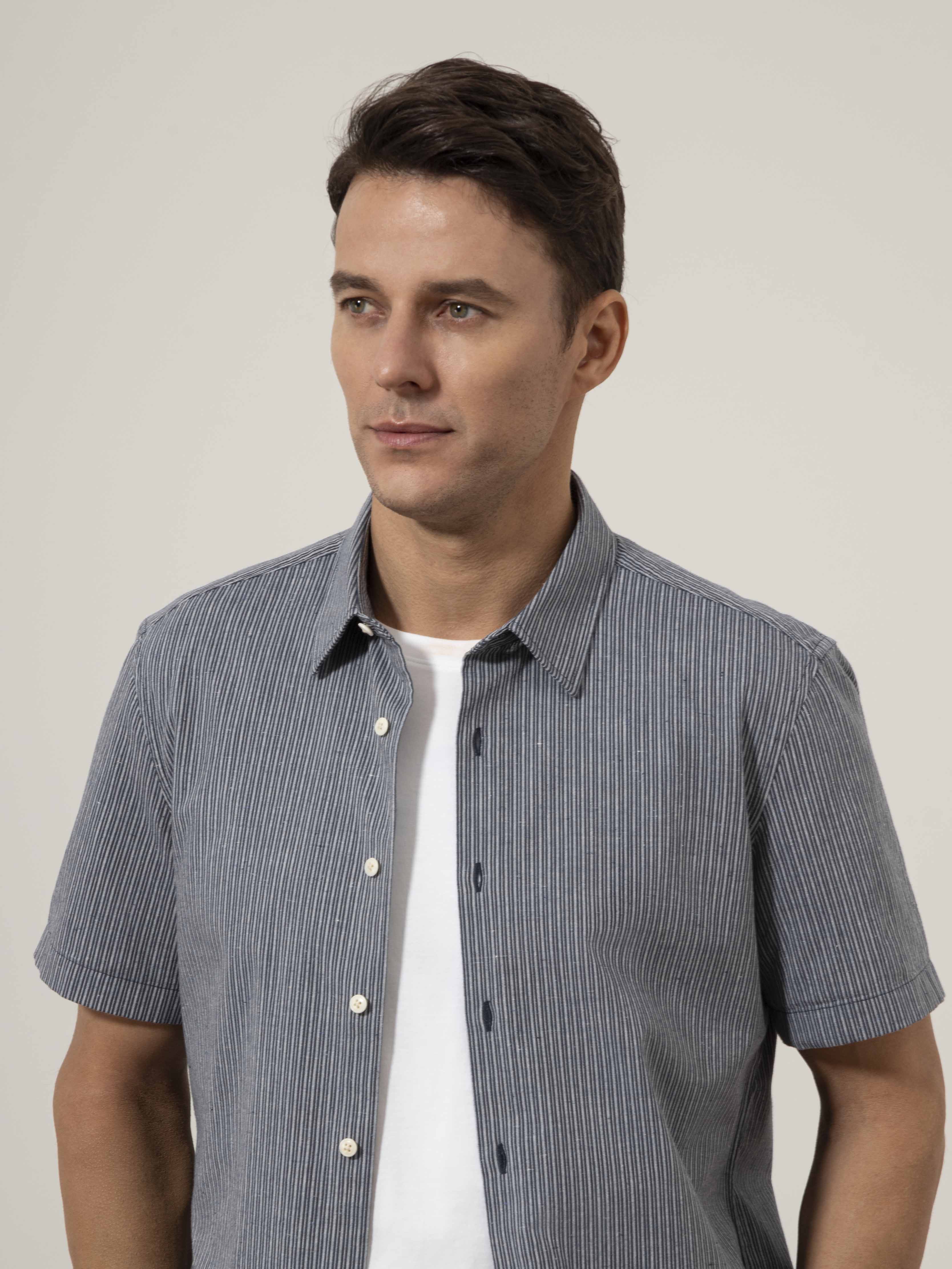 Arik Pencil Stripe Shirt - Image 3