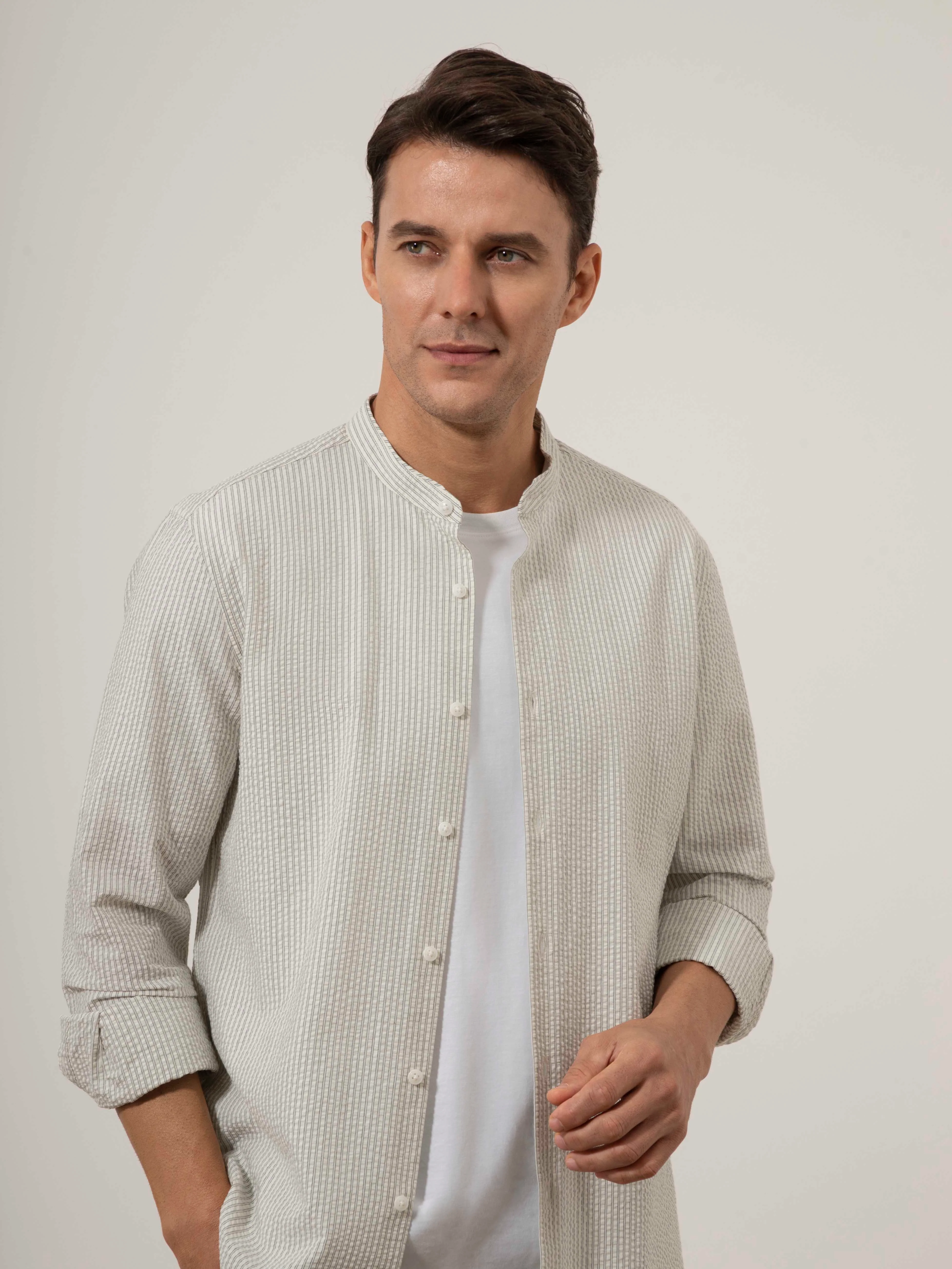 Aleks Seersucker Stripe Shirt - Image 3