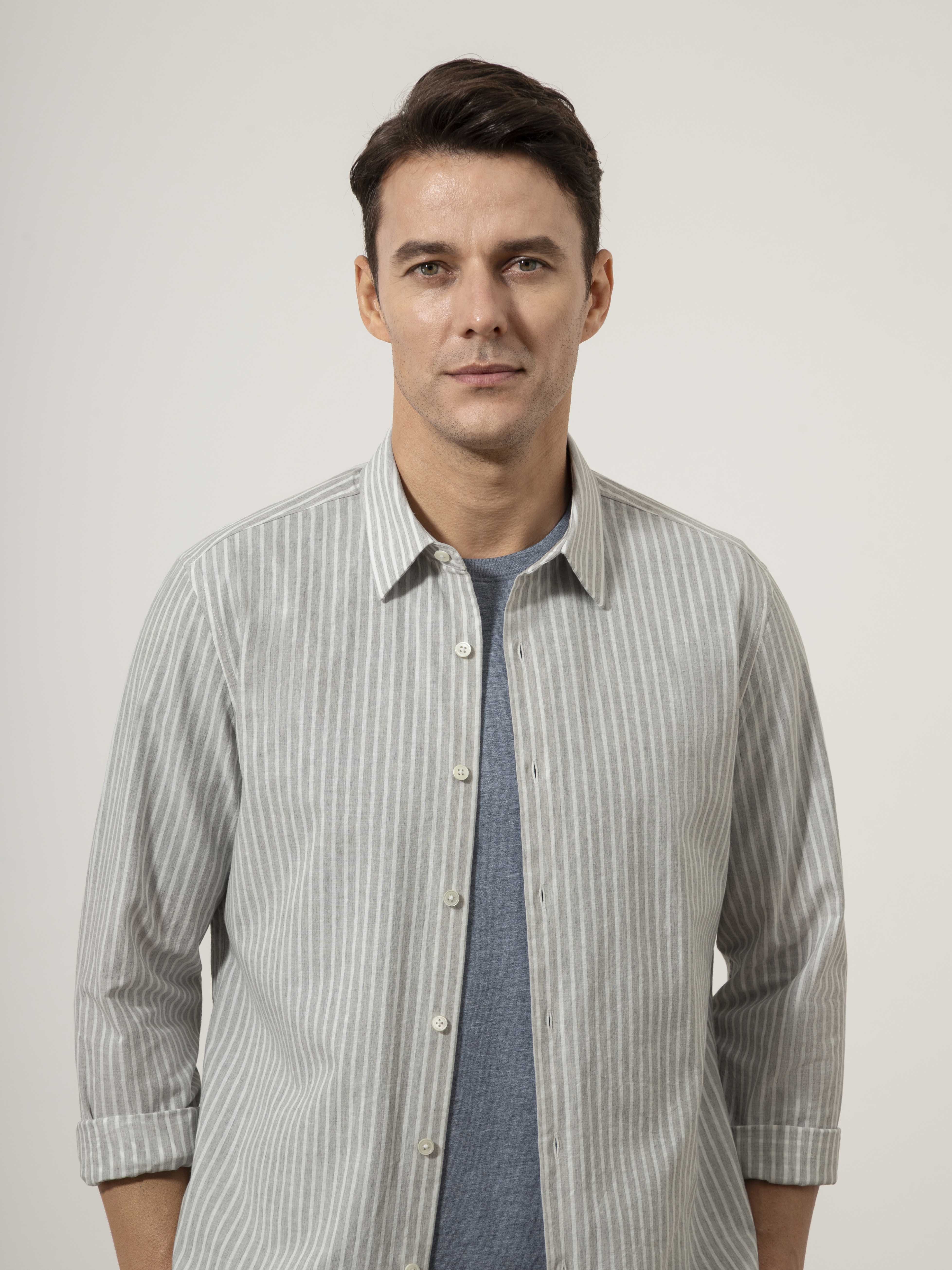 Arik Heather Stripe Shirt - Image 3