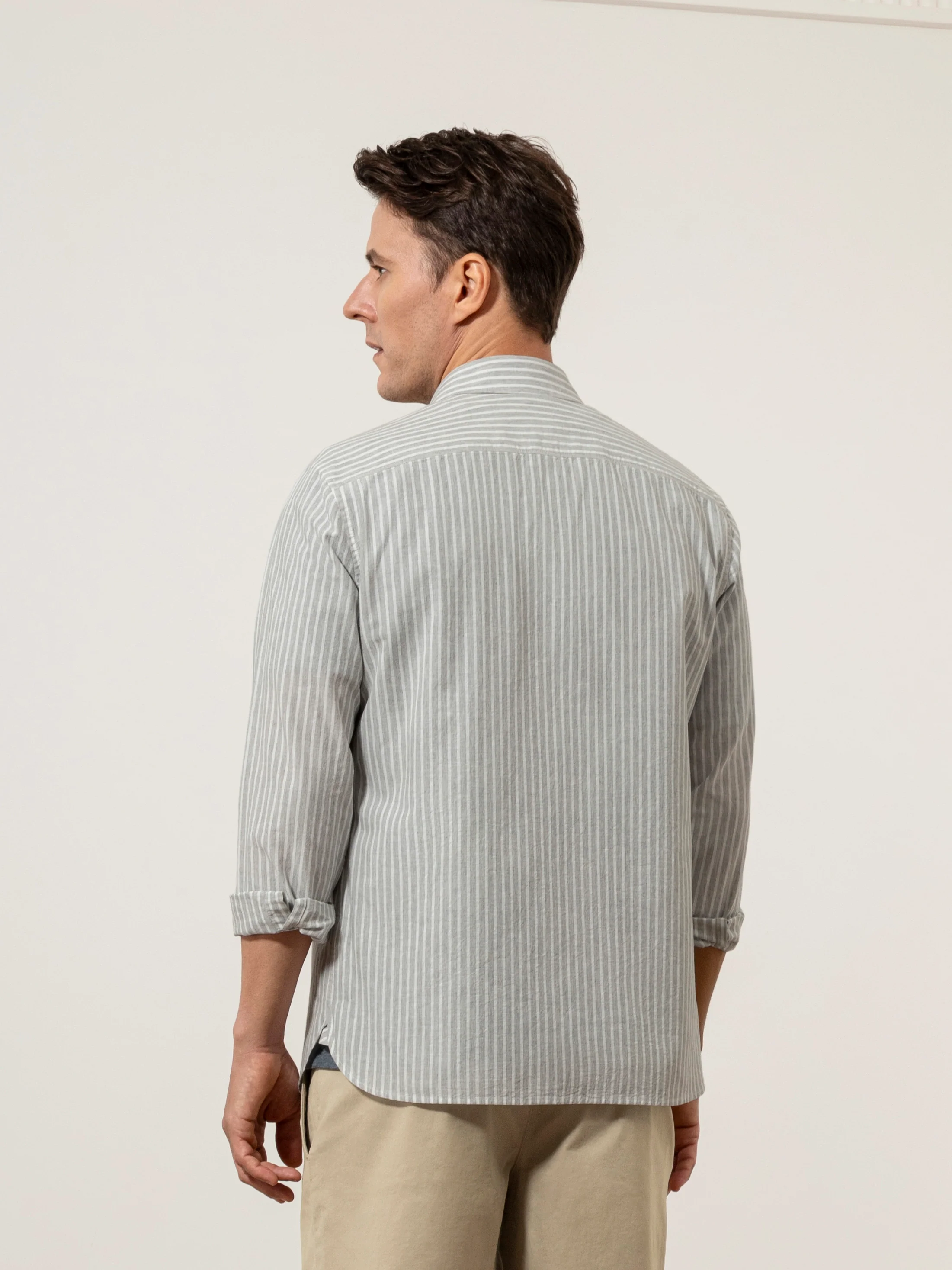 Arik Heather Stripe Shirt - Image 4