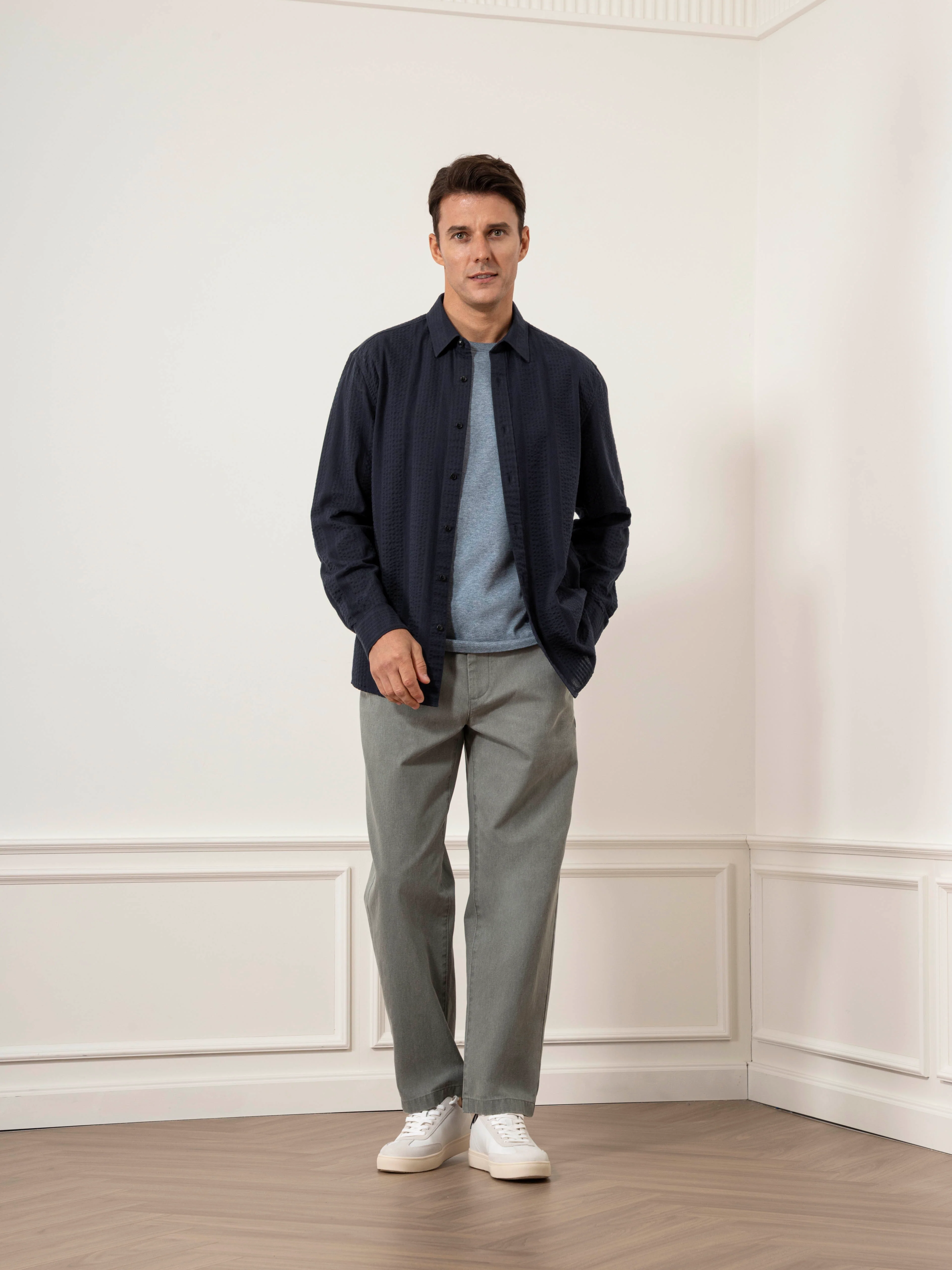 Varick Dobby Stripe Overshirt - Image 2