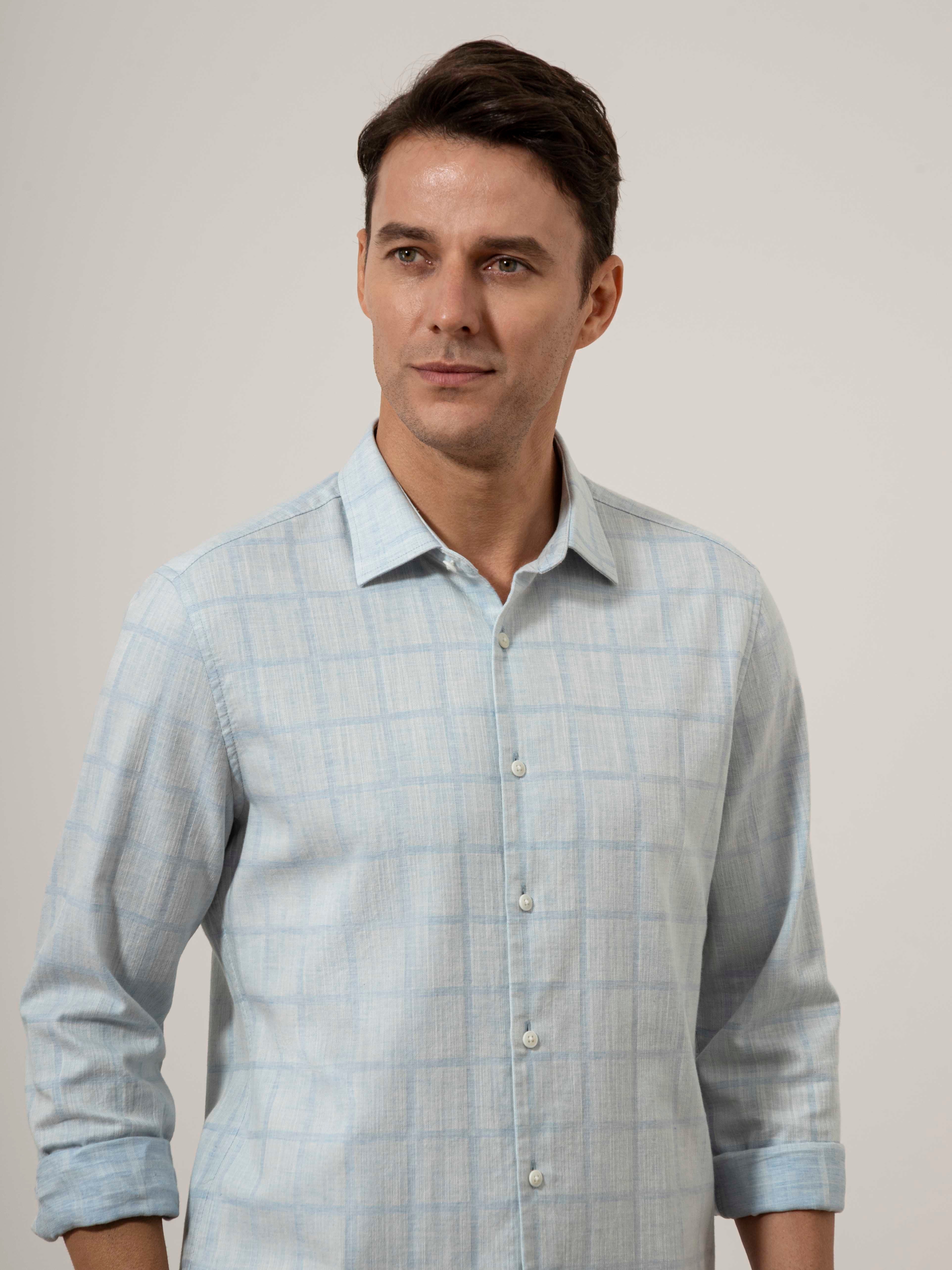Adrian Windowpane Shirt - Image 3